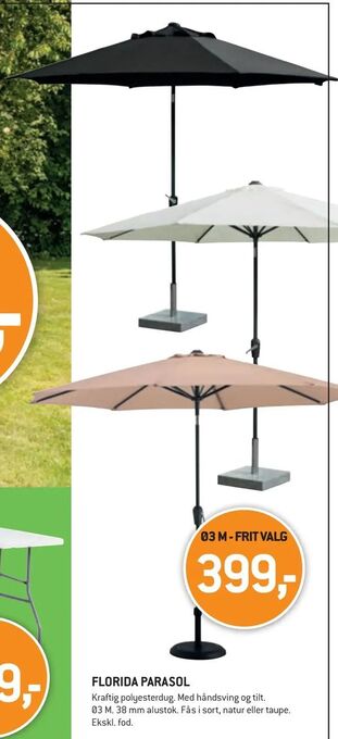 XL-BYG Florida parasol tilbud