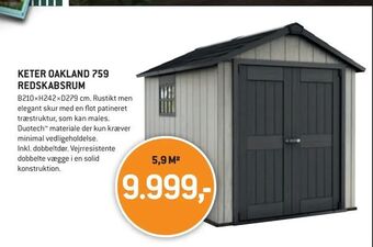 XL-BYG Keter oakland 759 Redskabsrum tilbud
