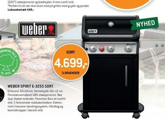 XL-BYG Weber spirit e-325s sort tilbud