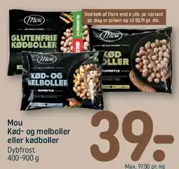 REMA 1000 Mou Kød- og melboller eller kødboller tilbud