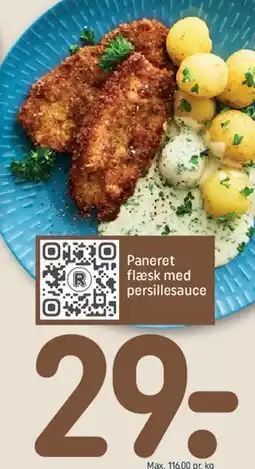 REMA 1000 Paneret flæsk med persillesauce tilbud