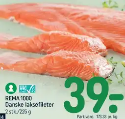 REMA 1000 REMA 1000 Danske laksefileter (2 stk.) tilbud
