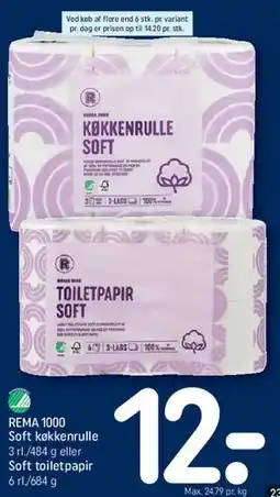 REMA 1000 REMA 1000 Soft køkkenrulle / Soft toiletpapir tilbud
