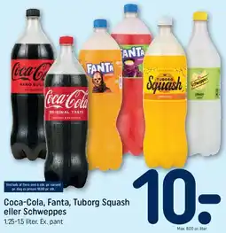 REMA 1000 Coca-Cola, Fanta, Tuborg Squash eller Schweppes tilbud
