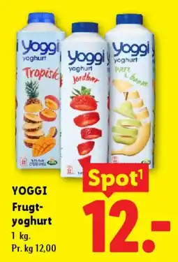 Lidl Yoggi frugt-yoghurt (1 kg) tilbud