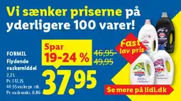Lidl FORMIL flydende vaskemiddel (2,2 L) tilbud