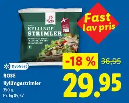 Lidl Kyllingestrimler tilbud