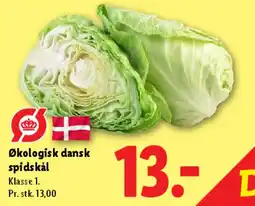 Lidl Økologisk dansk spidskål tilbud