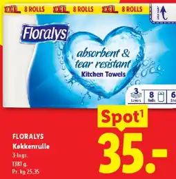 Lidl Floralys absorbent & tear resistant Kitchen Towels tilbud