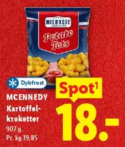Lidl MCENNEDY Kartoffel-kroketter (Potato Tots) tilbud