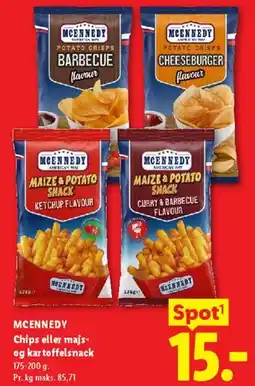 Lidl Chips eller majs- og kartoffelsnack tilbud