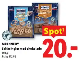 Lidl MCENNEDY Saltkringer med chokolade tilbud