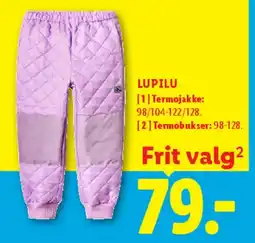 Lidl Lupilu termotøj (termojakke & termobukser) tilbud