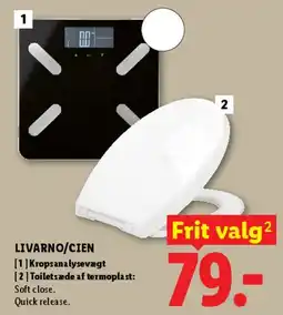 Lidl LIVARNO/CIEN - Kropsanalysevægt & Toiletsæde tilbud