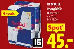 Lidl RED BULL Energidrik (4-pak) tilbud