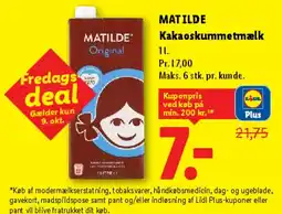 Lidl Matilde Kakaoskummetmælk tilbud