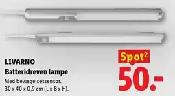 Lidl Livarno batteridreven lampe tilbud