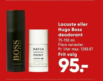 Bilka Lacoste eller Hugo Boss deodorant tilbud