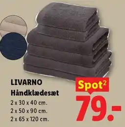 Lidl Livarno Håndklædesæt tilbud