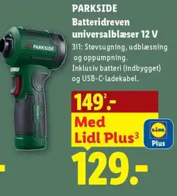 Lidl Parkside batteridreven universalblæser 12 V tilbud