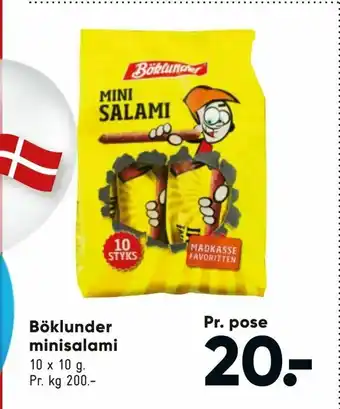 Bilka Böklunder minisalami tilbud