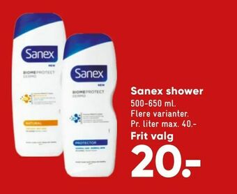 Bilka Sanex shower tilbud
