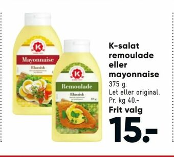 Bilka K-salat remoulade eller mayonnaise tilbud