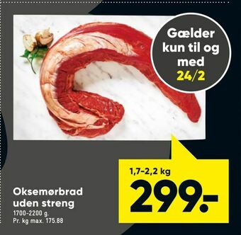 Bilka Oksemørbrad uden streng tilbud