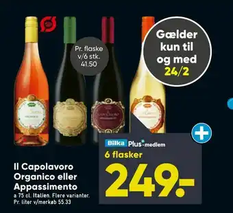 Bilka Il Capolavoro Organico eller Appassimento tilbud