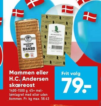 Bilka Mammen eller H.C. Andersen skæreost tilbud
