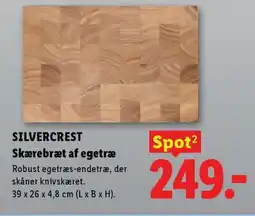 Lidl Silvercrest skærebræt af egetræ tilbud