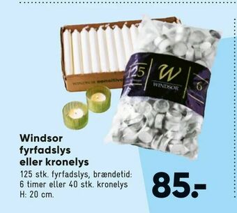 Bilka Windsor fyrfadslys eller kronelys tilbud