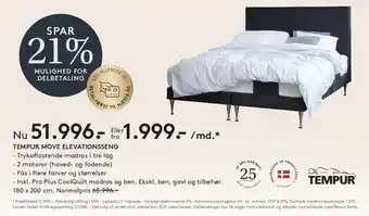 TEMPUR MOVE ELEVATIONSSENG