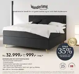 SENG WONDERLAND W11 KONTINENTALSENG tilbud