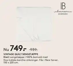 SENG VINTAGE QUILT SENGETÆPPE tilbud