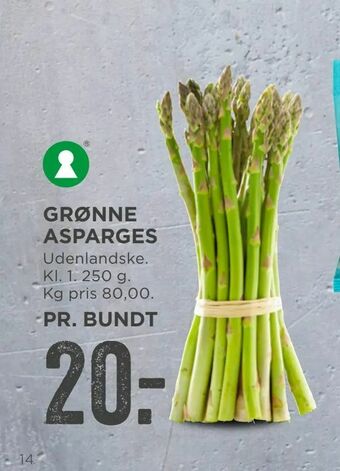 MENY Grønne asparges tilbud