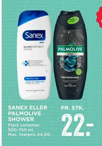 MENY Sanex eller palmolive shower tilbud