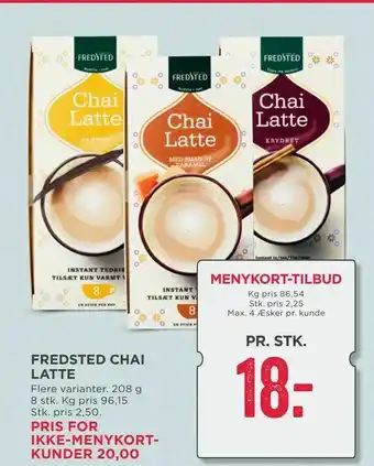 MENY Fredsted chai latte tilbud