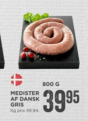 MENY Medister af dansk gris tilbud