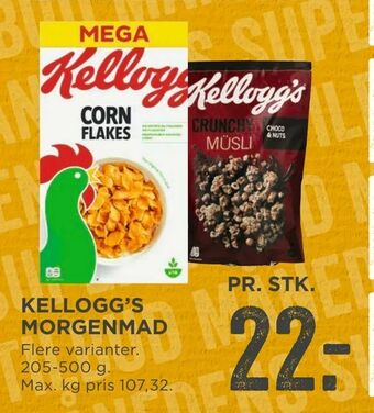 MENY Kellogg's morgenmad tilbud