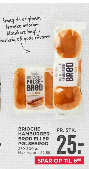 MENY Brioche hamburgerbrød eller pølsebrød tilbud