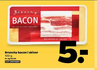 Netto Brunchy bacon i skiver tilbud