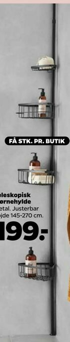 Netto Teleskopisk hjørnehylde tilbud