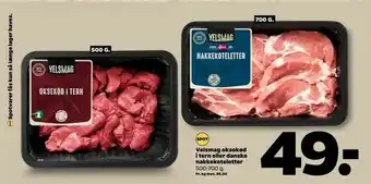 Netto Velsmag oksekød i tern eller danske nakkekoteletter tilbud