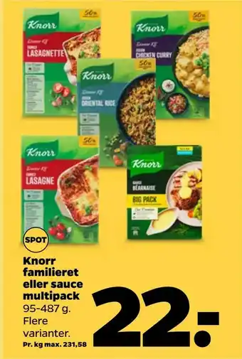 Netto Knorr familieret eller sauce multipack tilbud
