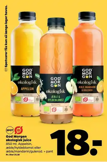 Netto God økologisk juice Morgen tilbud