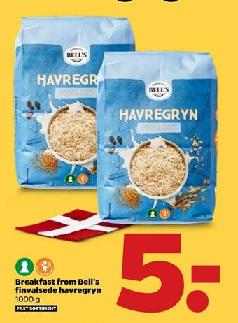Netto Breakfast from Bell's finvalsede havregryn tilbud