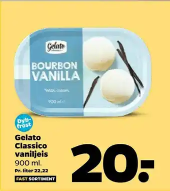 Netto Gelato Classico vaniljeis tilbud