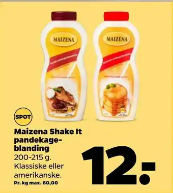 Netto Maizena Shake It pandekageblanding tilbud