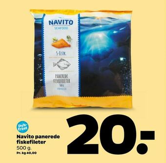 Netto Navito panerede fiskefileter tilbud